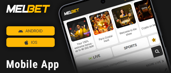 Download the Melbet app for iOS and Android