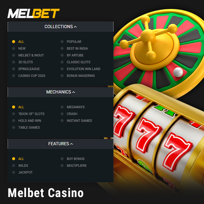 About the Casino Section on Melbet India