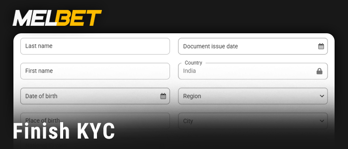 Verify your identity on Melbet India