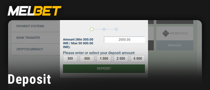 Make a deposit at Melbet and start playing